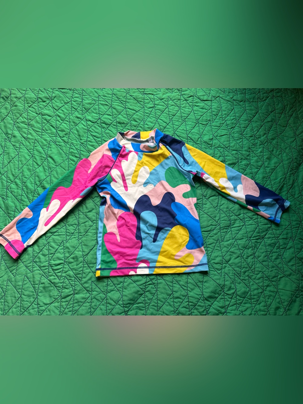 Kids Long-Sleeve Rash Guard Swim Shirt in Multi Color